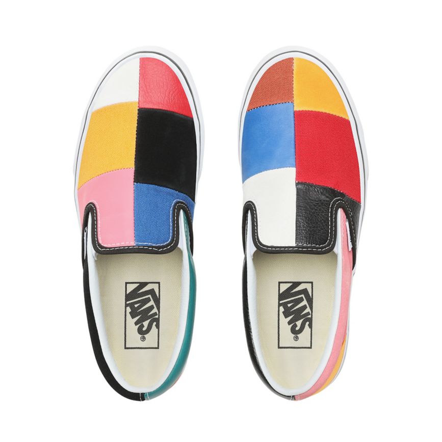 Vans Patchwork Slip-On Dam Olika Färger/Vita - Vans Slip On Skor Billigt (APJTB4293)